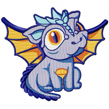 Purple Dragon - Dragon Cartoon #02 Machine Embroidery Design Purple Dragon - Dragon Cartoon #02 Machine Embroidery Design