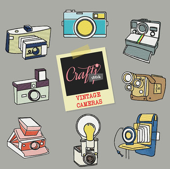 Vintage Camera Collection 8 Machine Embroidery Designs Vintage Camera Collection 8 Machine Embroidery Designs