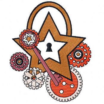 Steampunk Star - Steampunk #10 Machine Embroidery Design Steampunk Star - Steampunk #10 Machine Embroidery Design