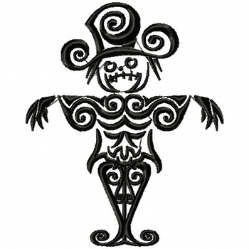 Scare Crow - Tribal Tattoo Halloween Design #06 Machine Embroidery Design Scare Crow - Tribal Tattoo Halloween Design #06 Machine Embroidery Design