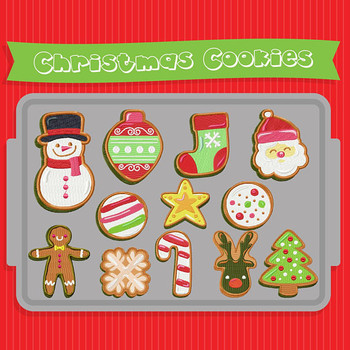 Christmas Cookies Collection of 12 Machine Embroidery Designs in Stitched and Applique Christmas Cookies Collection of 12 Machine Embroidery Designs in Stitched and Applique