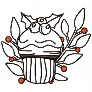 Cupcake Ornament - Christmas Ornaments #15 Machine Embroidery Design Cupcake Ornament - Christmas Ornaments #15 Machine Embroidery Design