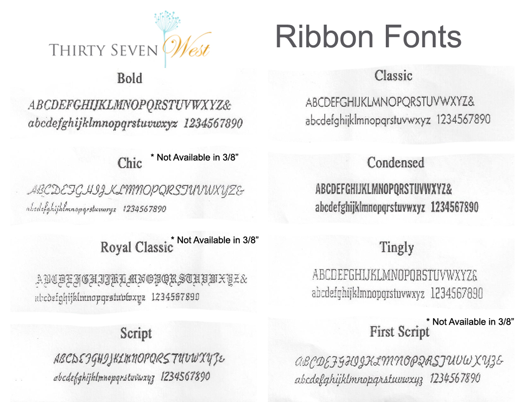 Personalized 3/8" Satin Ribbon