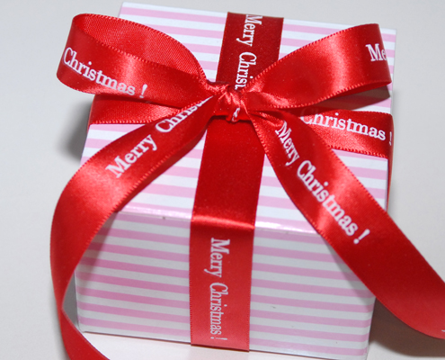 Personalized 5/8" Satin Christmas Ribbon