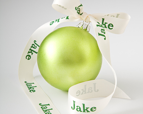 Personalized 7/8" Satin Christmas Ribbon