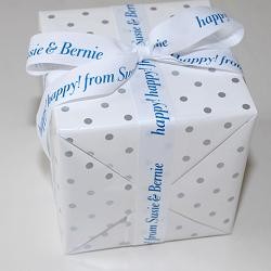 Personalized 7/8" Textured Chanukah Ribbon