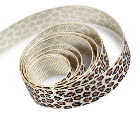 Grosgrain Leopard Ribbon