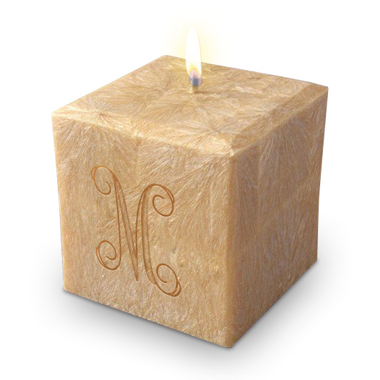 4" 100% Palm Wax Initial Candle