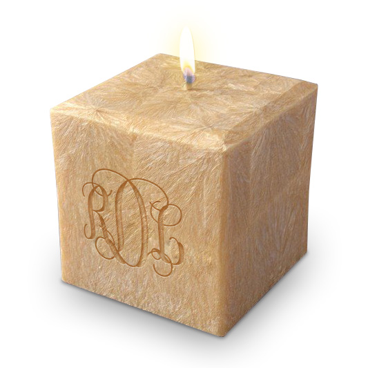 4" 100% Palm Wax Monogram Candle