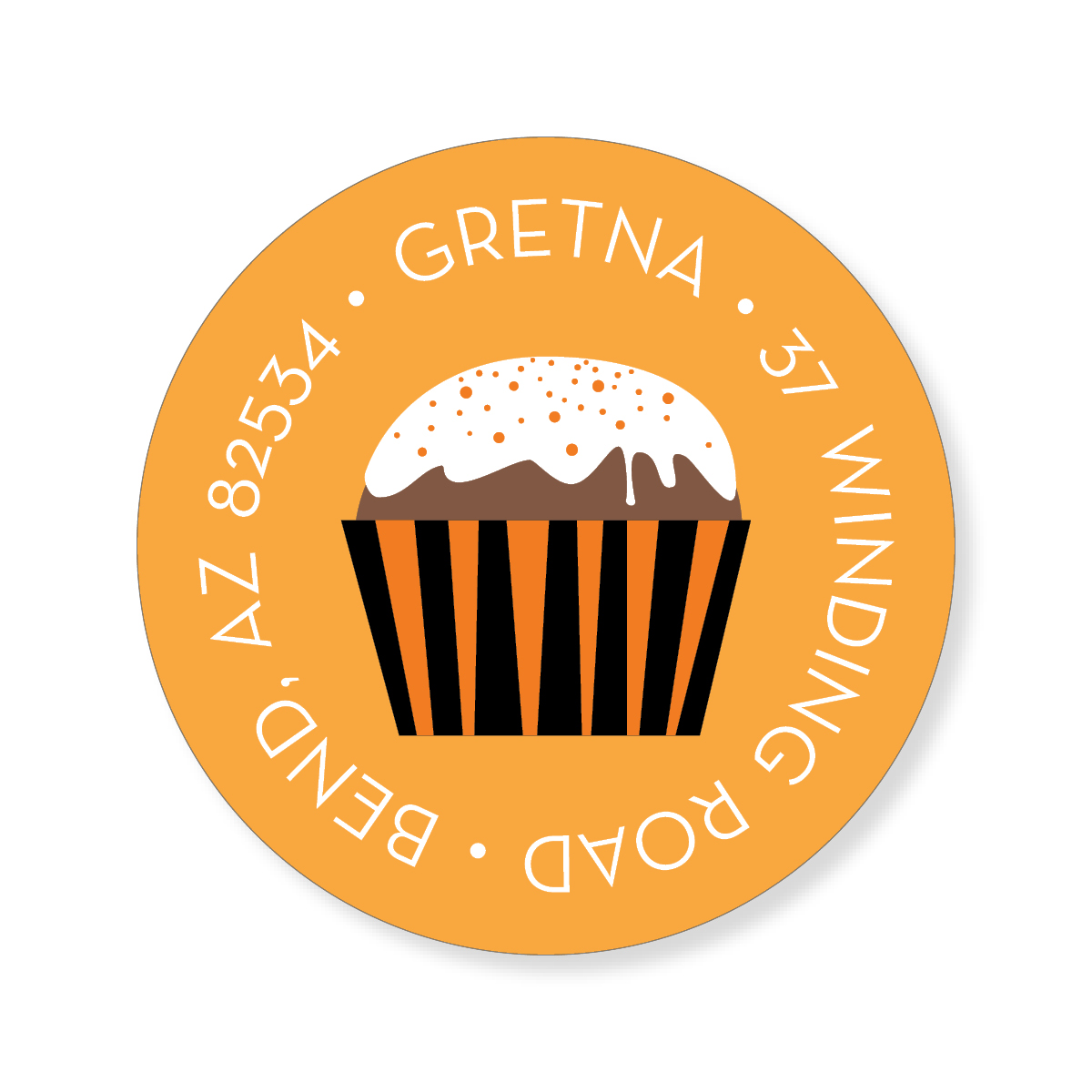 Cupcake Halloween Sticker