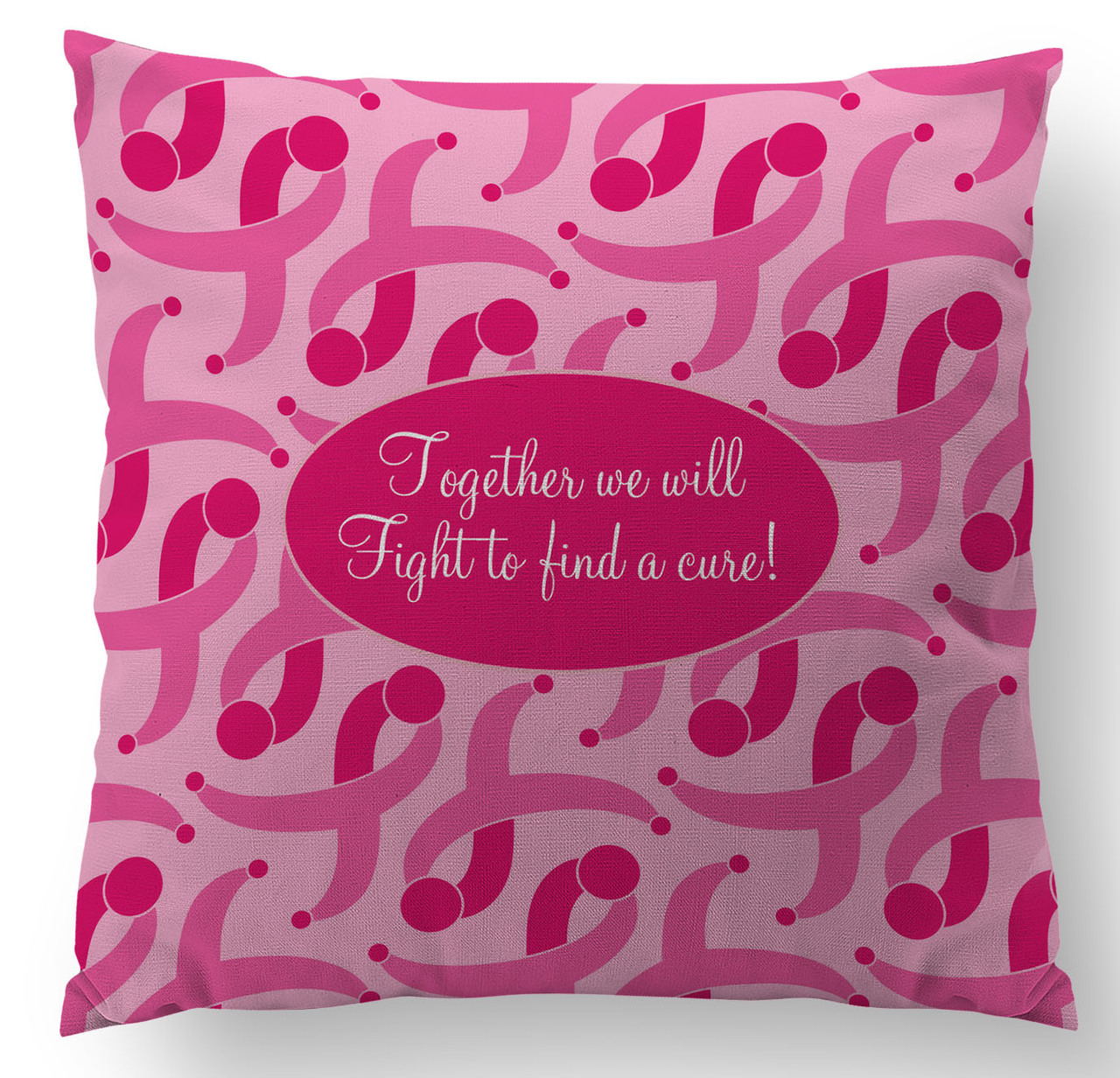 A Cure for Breast Cancer Custom Designer Pillows