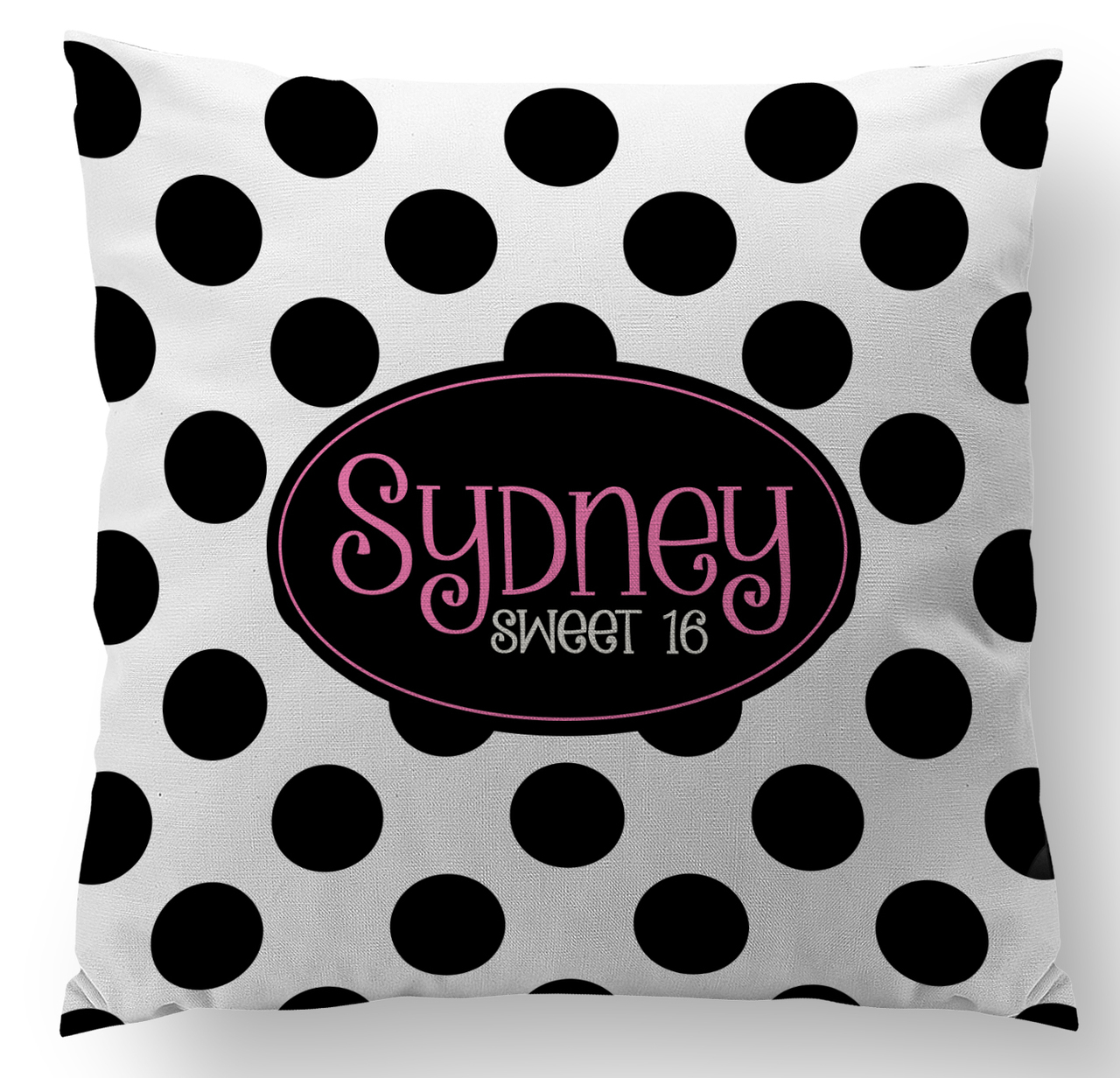 Black and White Polka Dots Custom Designer Pillows
