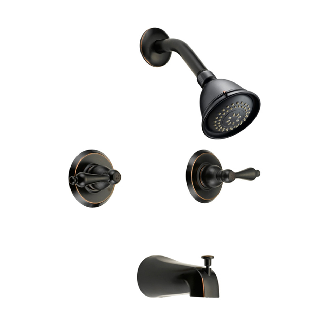 Designers Impressions 654753 Oil Rubbed Bronze Tub / Shower Combo ... Designers Impressions 654753 Oil Rubbed Bronze Tub / Shower Combo ...