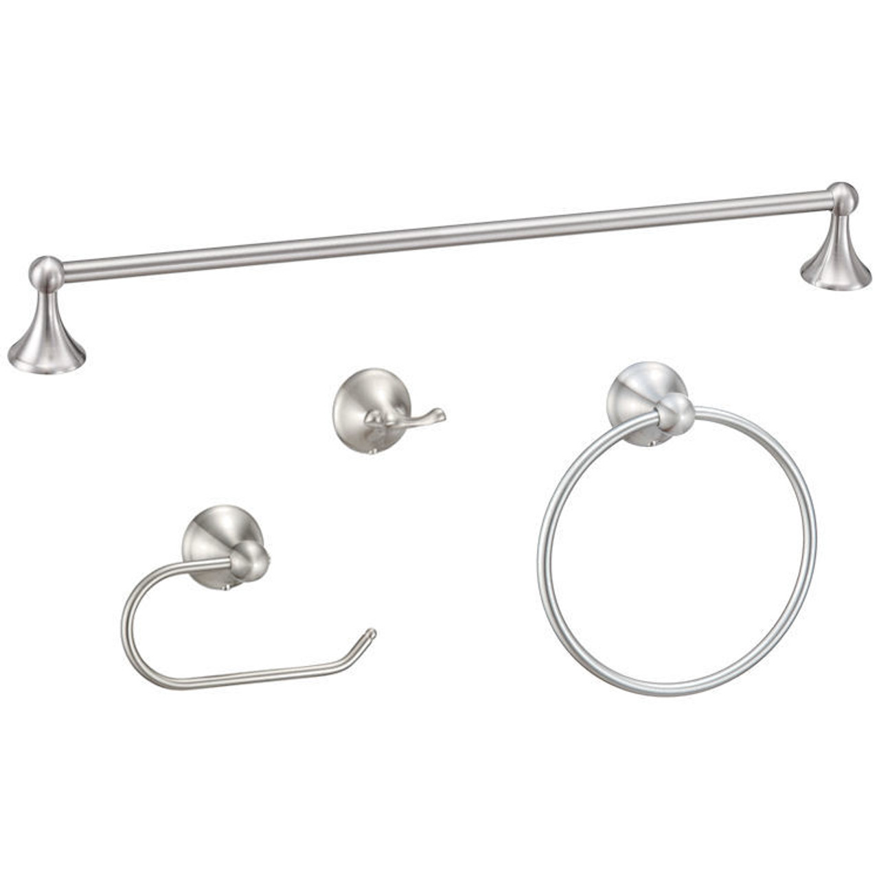 designers impressions newport series 4 piece satin nickel bathroom