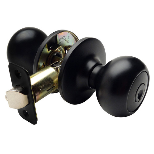 Designers Impressions Bedford Design Matte Black Entry Door Knob 55