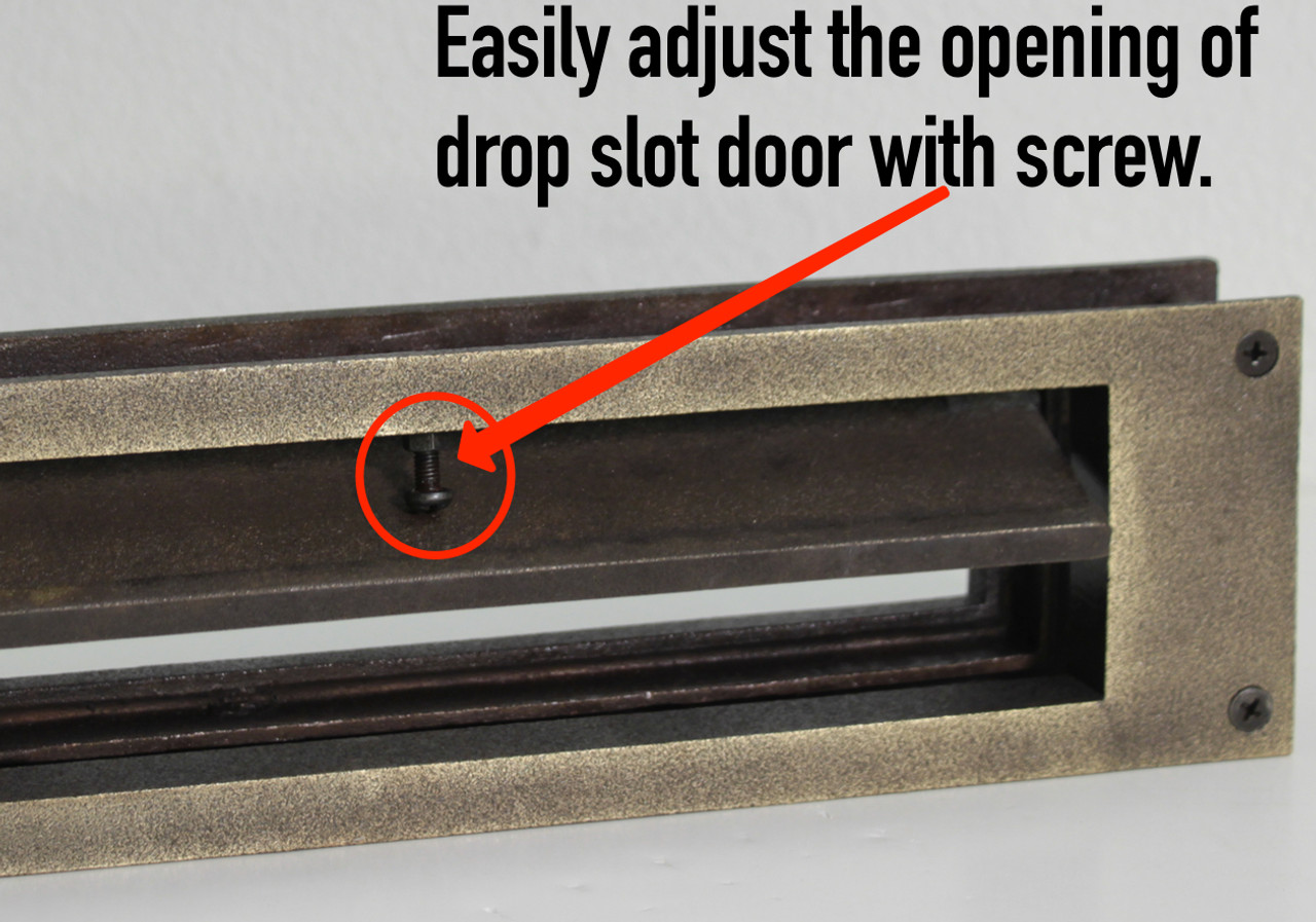 gun metal mail slot for door