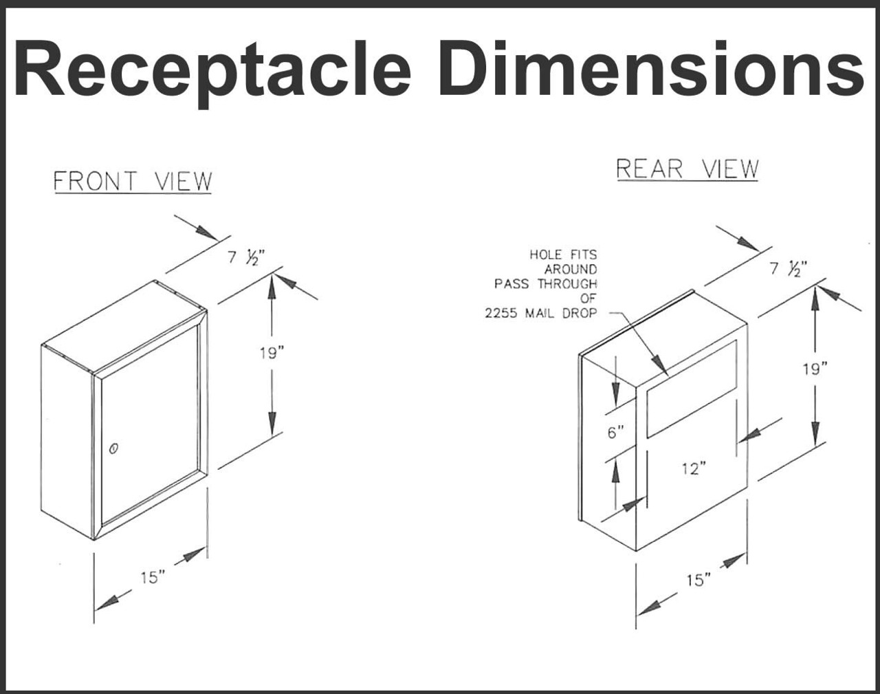 Wall Mail Drop Slot through the wall mail slot