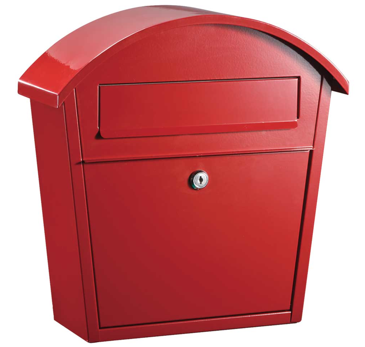 Red Modern Locking Wall Mounted Mailbox