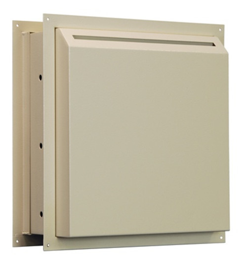 Through Wall Mail Drop Slot with Optional Receptacle Locking Security