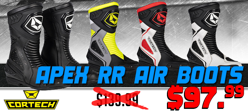 Cortech Apex RR Air Boots Only $97.99