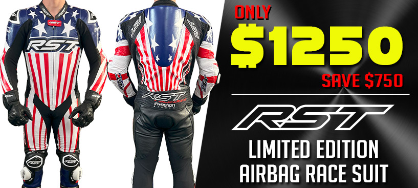 RST LFG USA LTD Edition V4.1 Evo Kangaroo Airbag Race Suit only $1249 RST LFG USA LTD Edition V4.1 Evo Kangaroo Airbag Race Suit only $1249