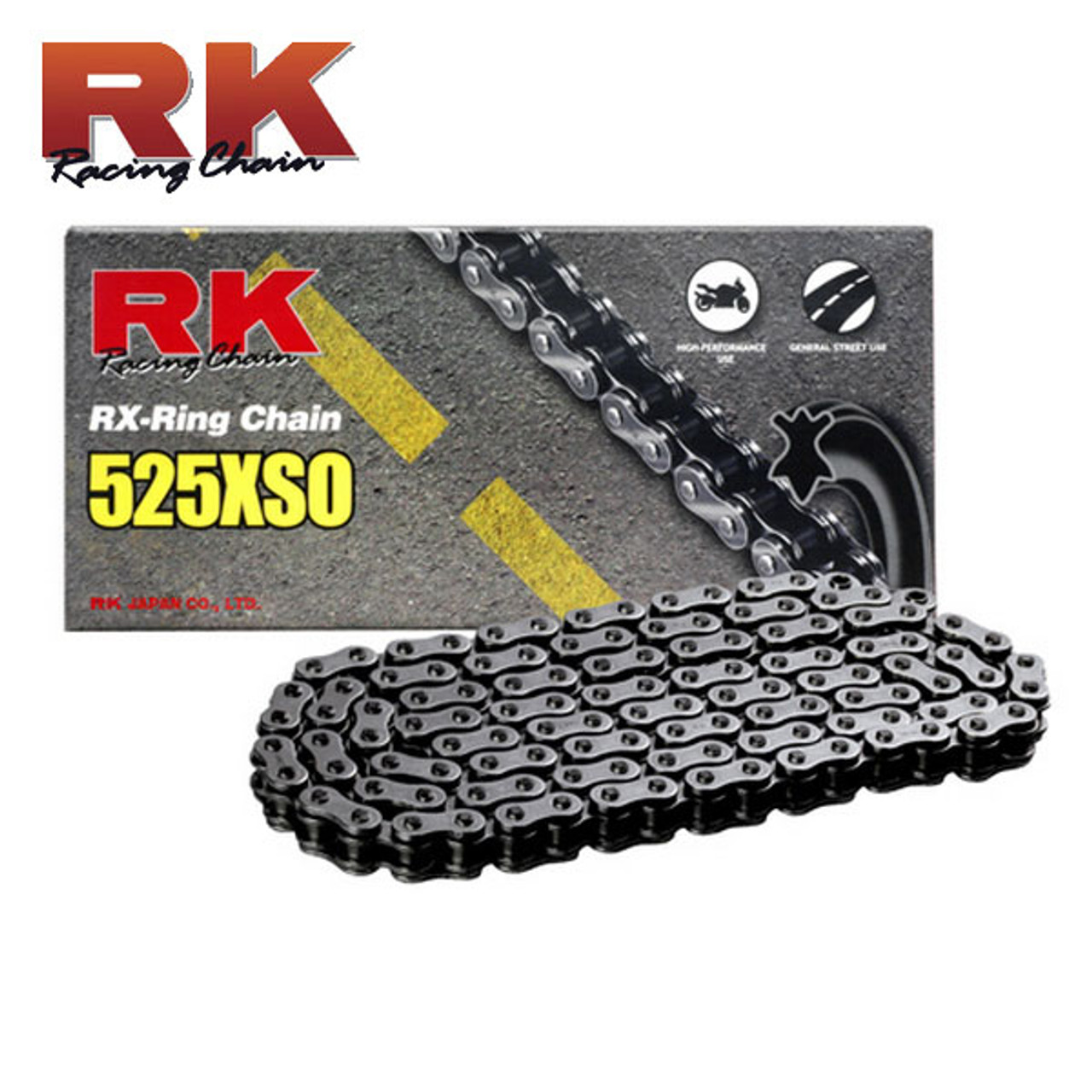 RK Chain 525XSO RX-Ring Chain Gold Finish - Sportbike Track Gear