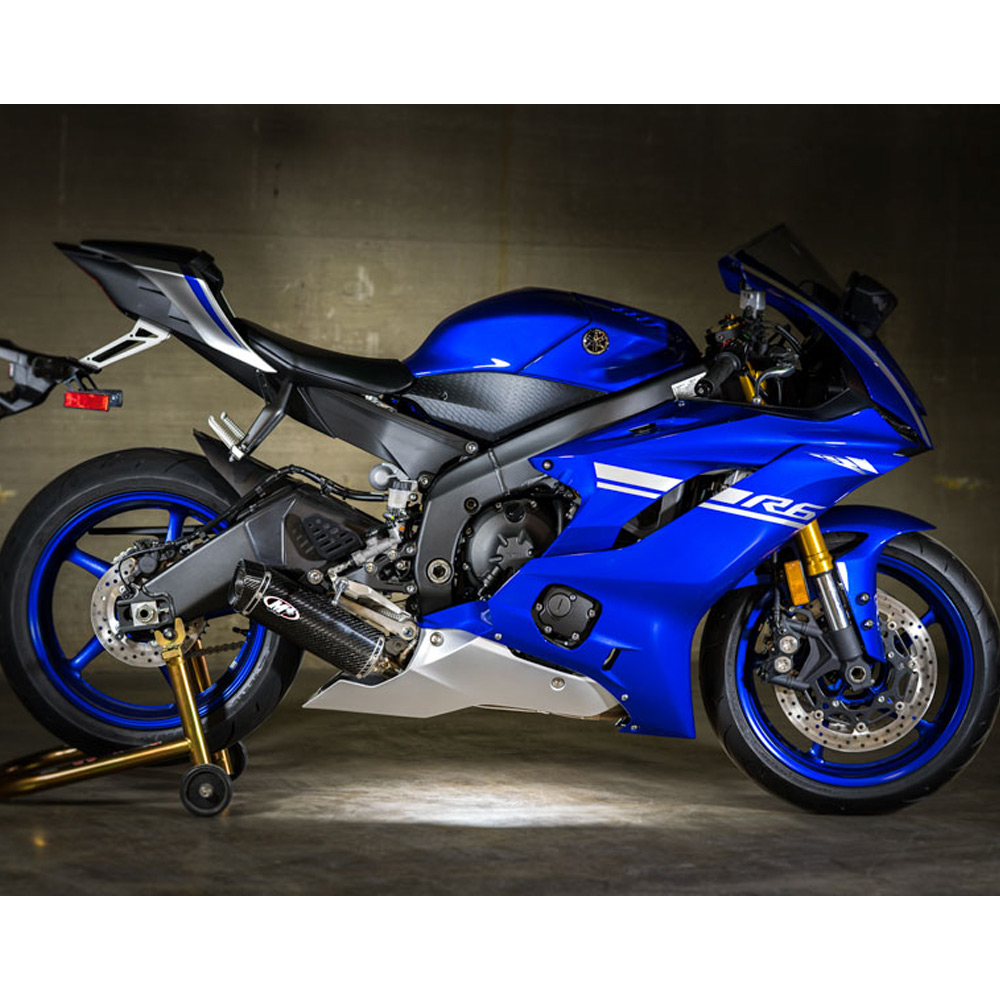 m4 yamaha r6 2006 2018 titanium full exhaust x96 carbon canister