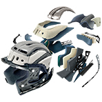 Shoei GT-Air Solid Helmet 3D Max-Dry Interior System Shoei GT-Air Solid Helmet 3D Max-Dry Interior System