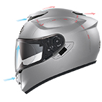 Shoei GT-Air Solid Helmet Ventilation Shoei GT-Air Solid Helmet Ventilation