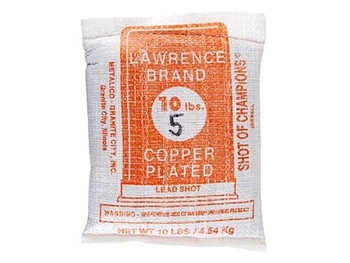 Lawrence Copper Plated Lead Shot #5 10 lb Bag Lawrence Copper Plated Lead Shot #5 10 lb Bag