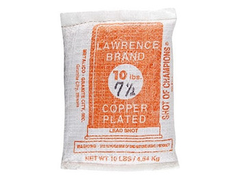 Lawrence Copper Plated Lead Shot #7.5 10 lb Bag Lawrence Copper Plated Lead Shot #7.5 10 lb Bag