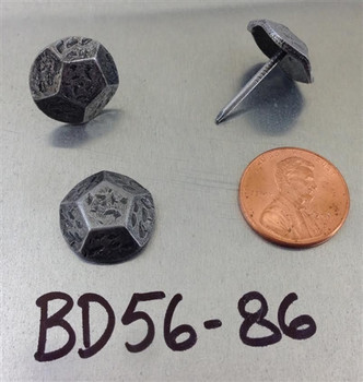 BD56 - Geometrically Shaped, Pewter Nail/Clavos Head - Head Size: 5/8" Nail Length: 5/8" - 50/box BD56 - Geometrically Shaped, Pewter Nail/Clavos Head - Head Size: 5/8" Nail Length: 5/8" - 50/box