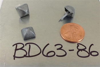 BD63 - Square Pyramid Nail/Clavos Head - Head Size: 3/8" Nail Length: 1/2" - 80/box BD63 - Square Pyramid Nail/Clavos Head - Head Size: 3/8" Nail Length: 1/2" - 80/box