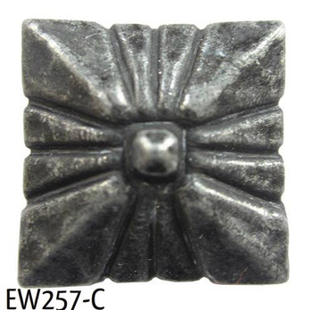 EW257 - Square Nail/Clavos Head with Circular Detail - Head Size: 3/4" Nail Length: 3/4" -40/box EW257 - Square Nail/Clavos Head with Circular Detail - Head Size: 3/4" Nail Length: 3/4" -40/box
