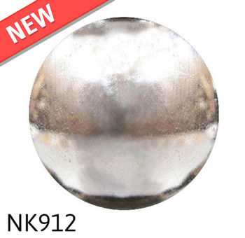 NK912 - Nickel Plated High Dome - Head Size:7/16" Nail Length:1/2" - 1000 per box NK912 - Nickel Plated High Dome - Head Size:7/16" Nail Length:1/2" - 1000 per box