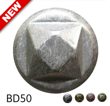 BD50 - Round Nail with Square Detail - Head Size: 13/16" Nail Length: 5/8" - 80 per box BD50 - Round Nail with Square Detail - Head Size: 13/16" Nail Length: 5/8" - 80 per box