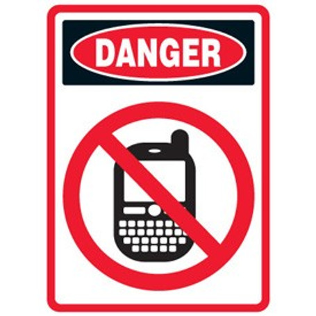 pictogram mining sign no cell phone use