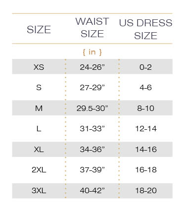 Shapewear Size Chart