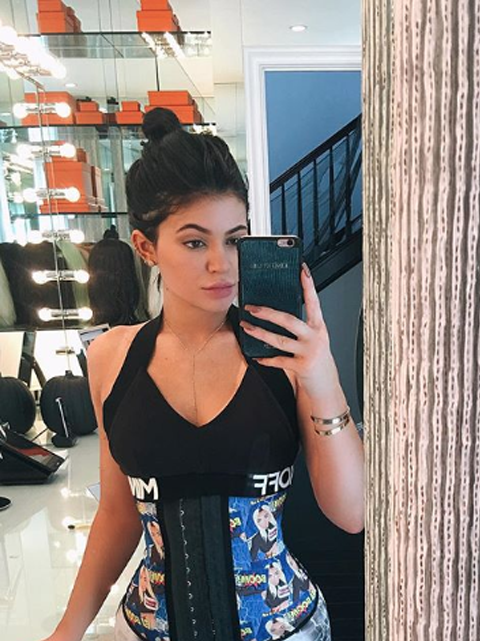 Kylie Jenner wears waist trainer on treadmill to shed pounds after