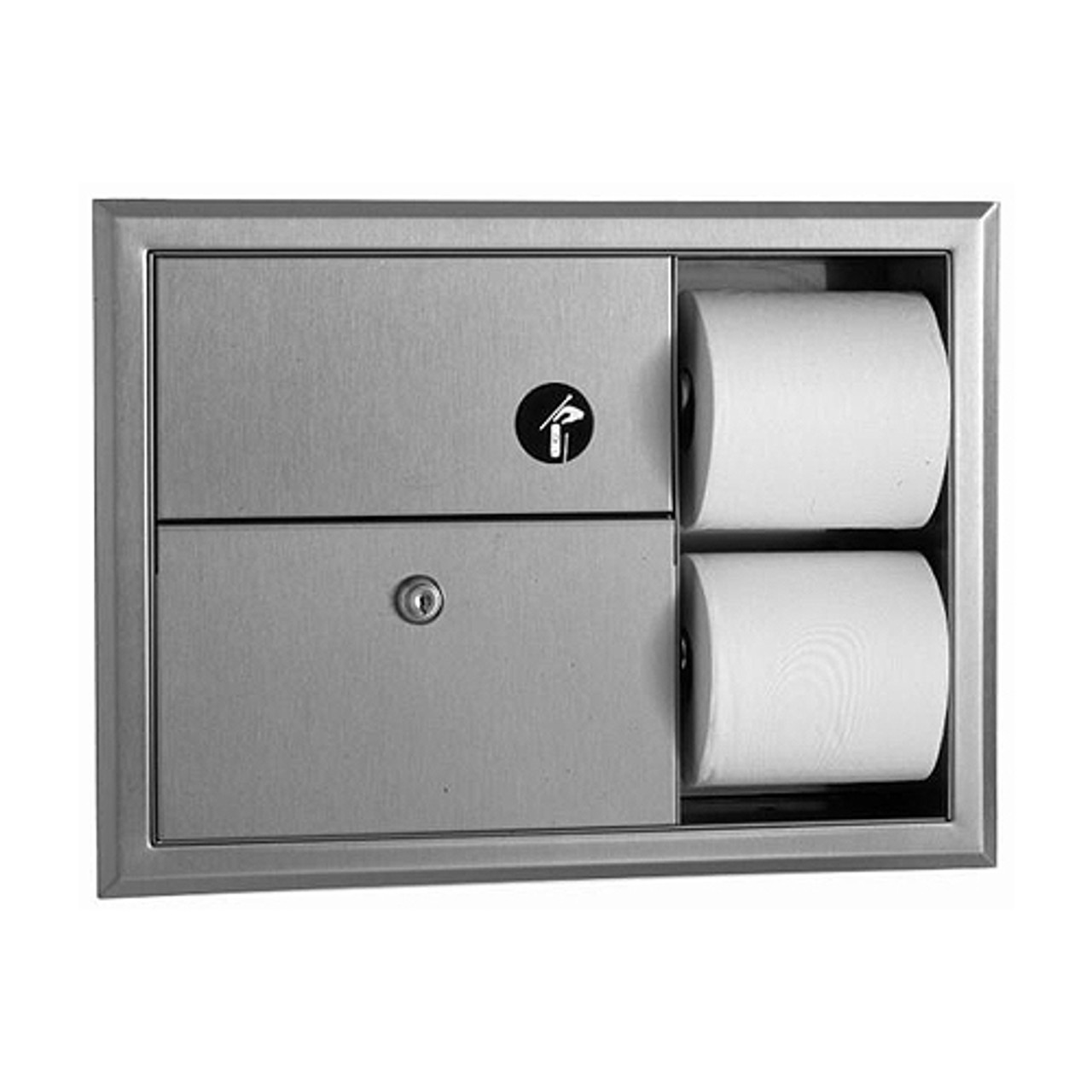 Bobrick Classic Series Napkin Disposal and Toilet Tissue Dispenser