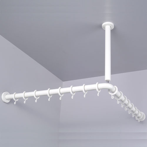 Pba Nylon Corner Shower Curtain Rod With Ceiling Support Harbor Pba Nylon Corner Shower Curtain Rod With Ceiling Support