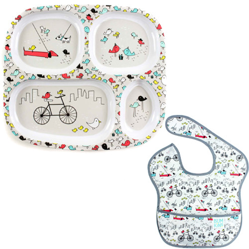 Toddler Melamine Bike Plate and Bib