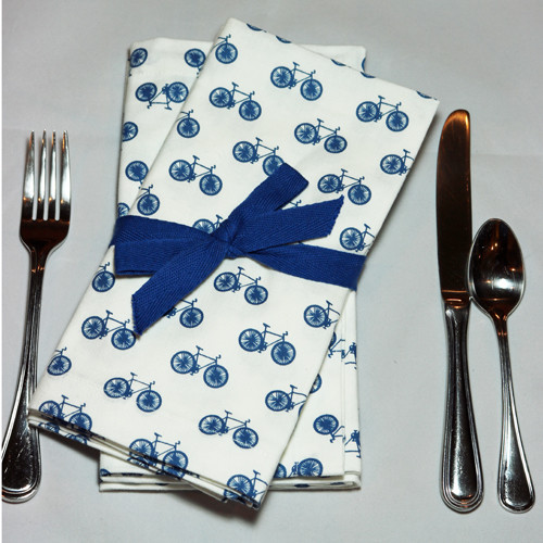 Blue Bikes Napkin Set