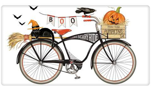 Boo Bike Halloween Flour Sack Towel