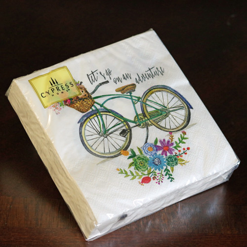 Adventure Bicycle Beverage Napkins