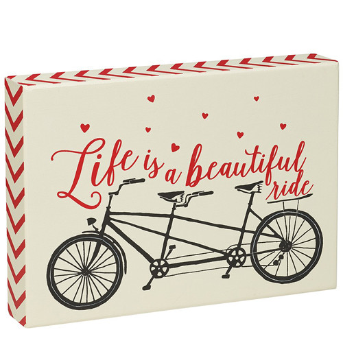 Beautiful Ride Tandem Heart Sign