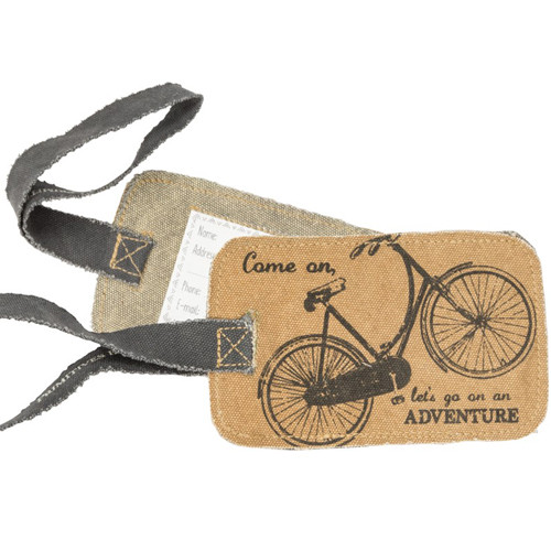 Bicycle Adventure Canvas Luggage Tag