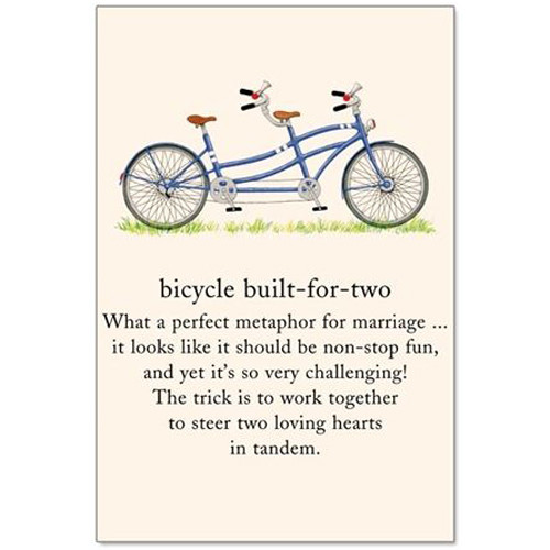 Anniversary Bicycle Built for Two Card
