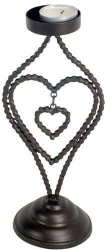 Bicycle Chain Heart Candleholder