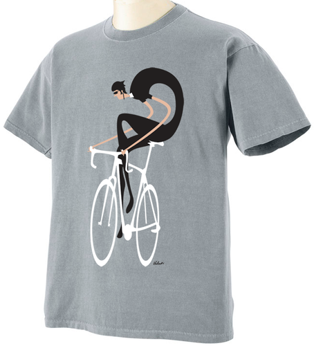 Breakaway Rider by Valenti Cycling Art - Chrome Color